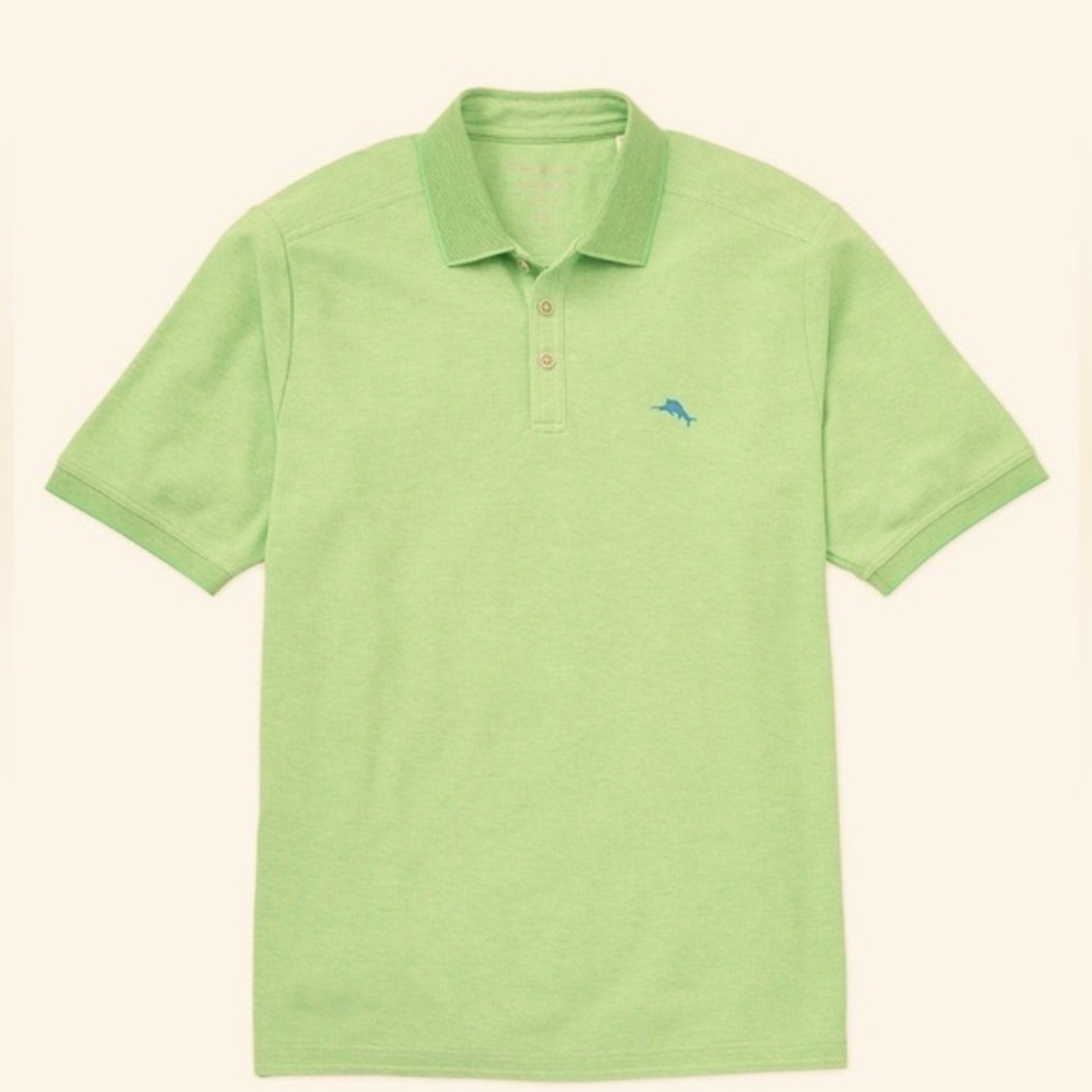 Tommy Bahama Emfielder Supima Lime Green Tech Polo Shirt Size 3XT